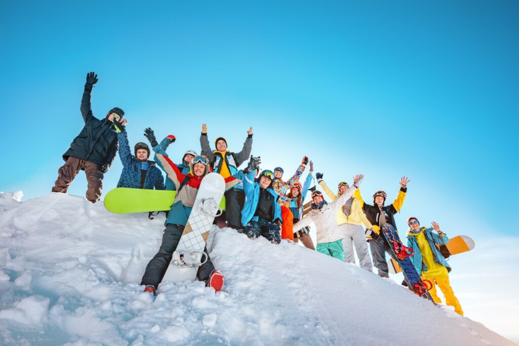 Ski camp for teens during winter